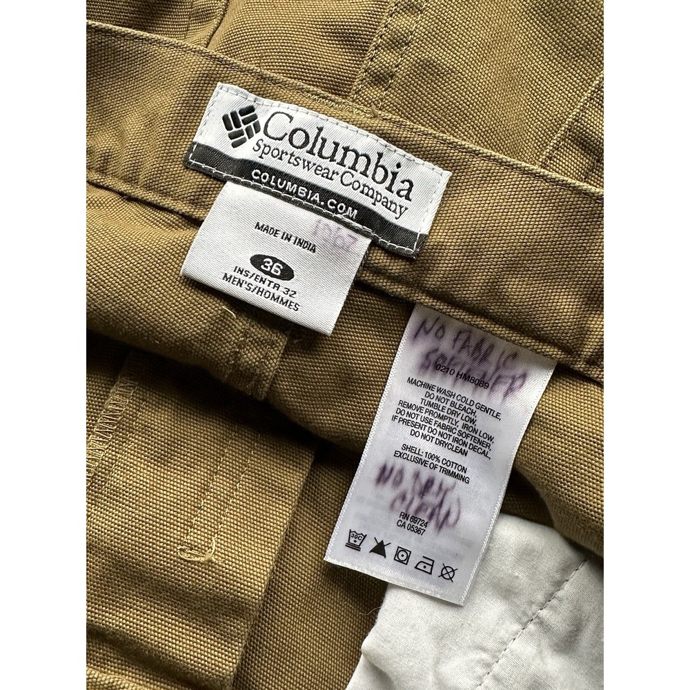 COLUMBIA PHG 20GA Hunting Pants Men's 36 x 28 Heavy Duty 100%‎ Cotton Flat Front - Picture 7 of 8
